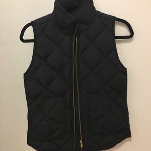 Black J. Crew Zip Vest